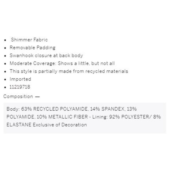 NWT PINK Victoria's Secret XXL Blue Shimmer One Shoulder One Piece Swimsuit - Picture 6 of 9